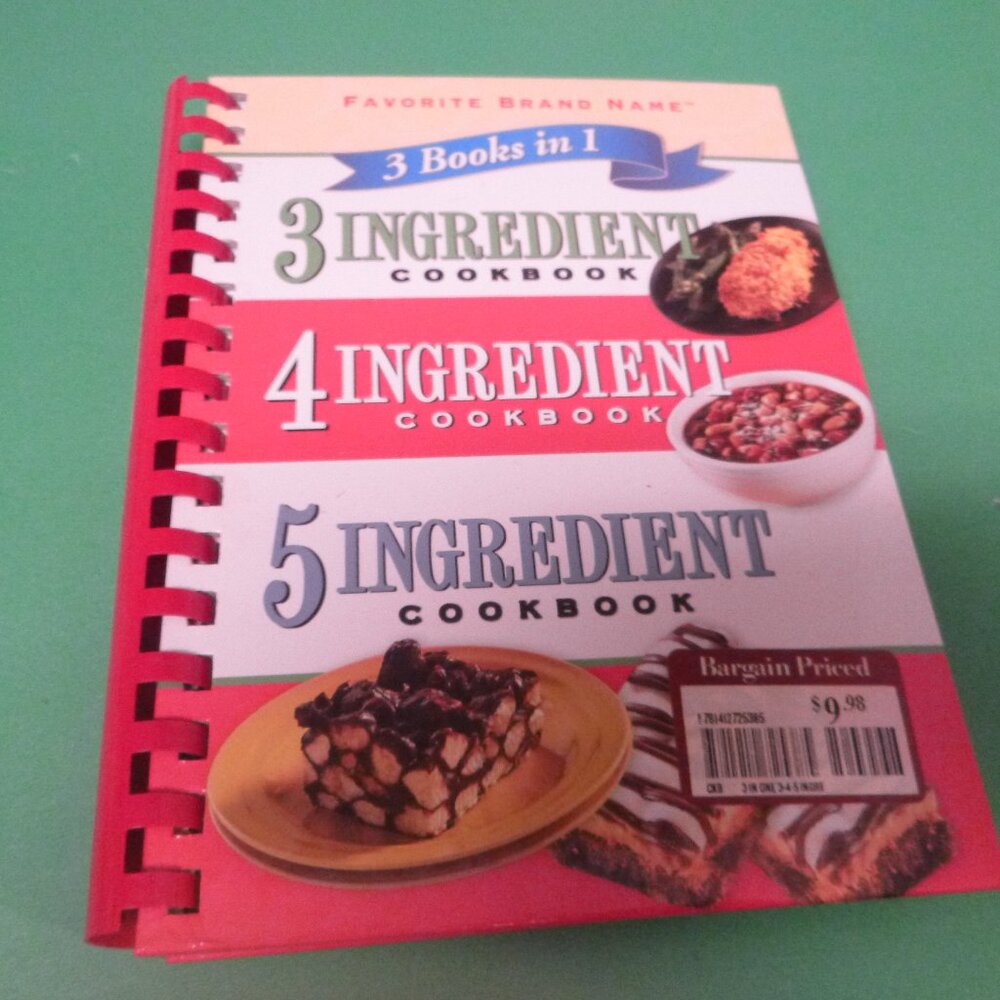 3 Books in 1 3-4-5- Ingredient Cookbook